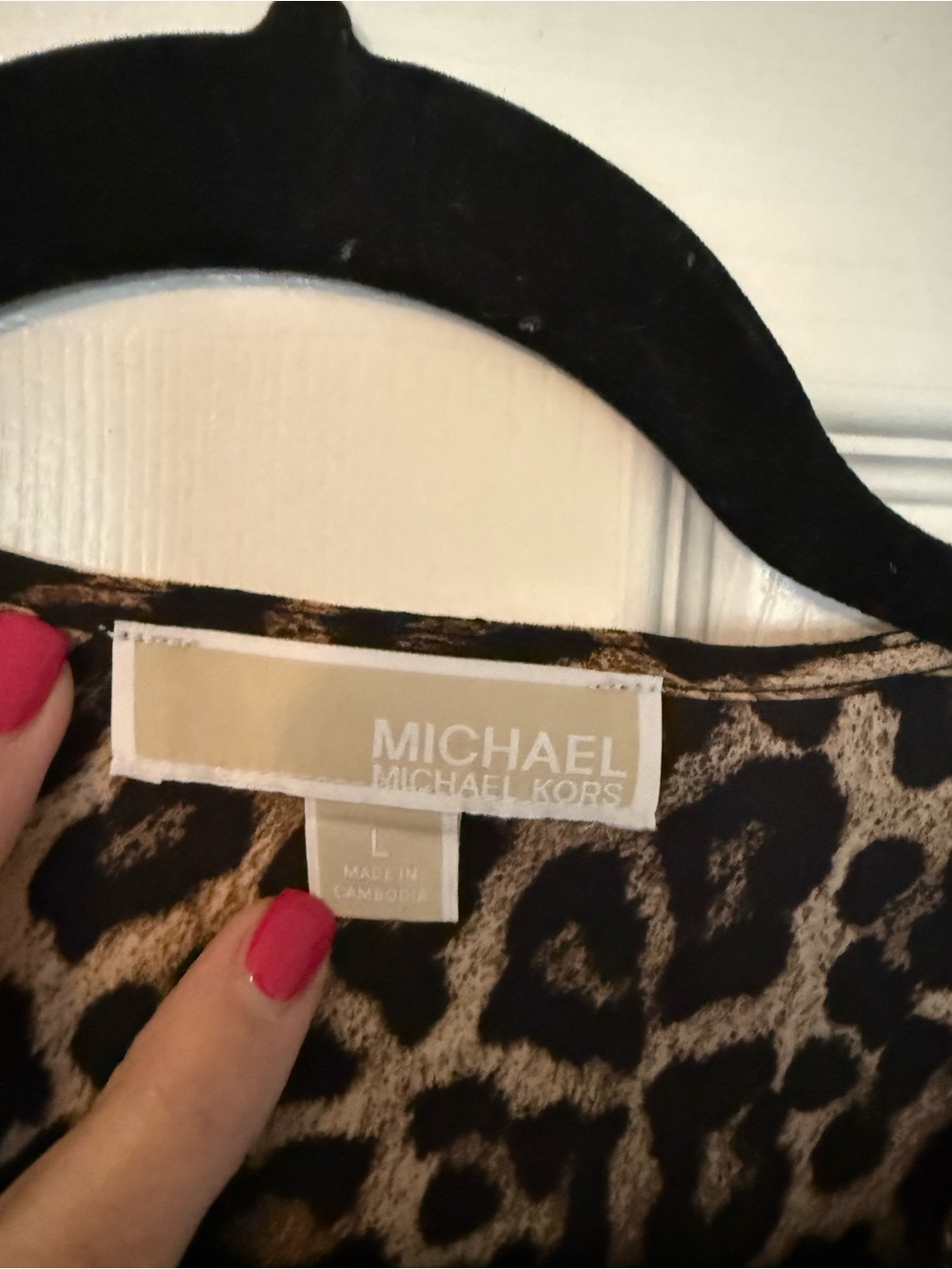 Michael Kors Leopard Print Mini Dress in Black and Brown - Picture 2 of 2